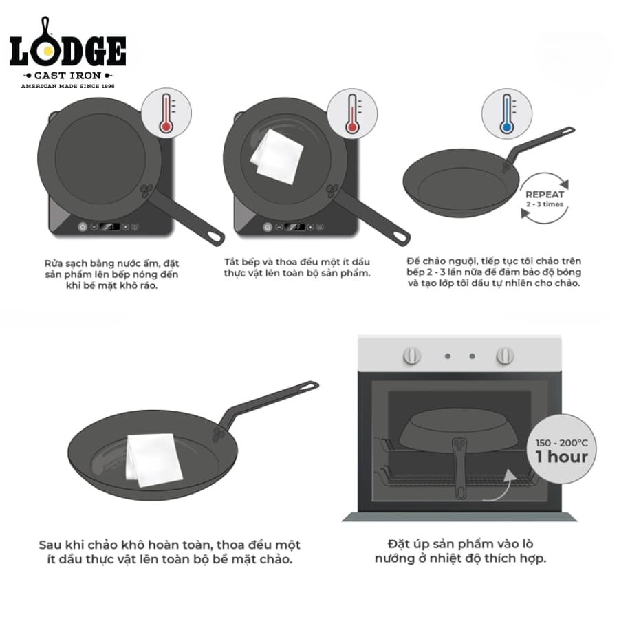 Hướng dẫn cách tôi dầu chảo gang và chảo thép