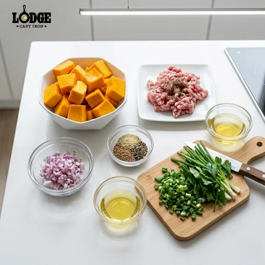 Những nguyên liệu cần chuẩn bị để nấu canh bí đỏ thịt băm