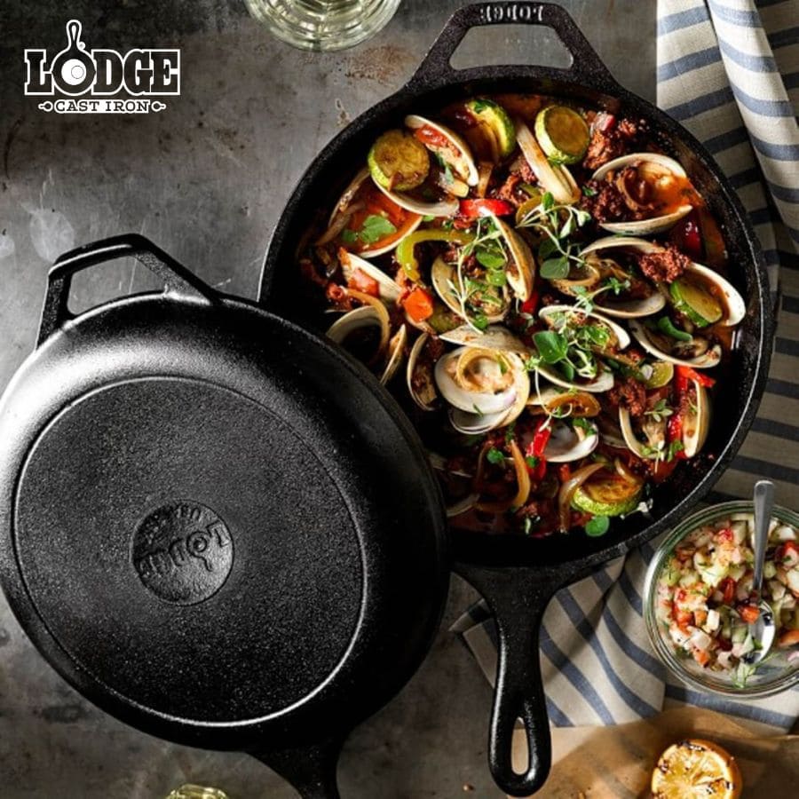 Chảo gang Lodge nấu được nhiều món ngon