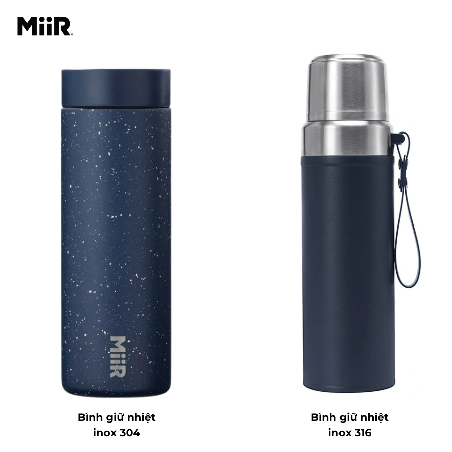 Bình giữ nhiệt inox 304 và inox 316 có sự khác biệt ở khả năng chống ăn mòn
