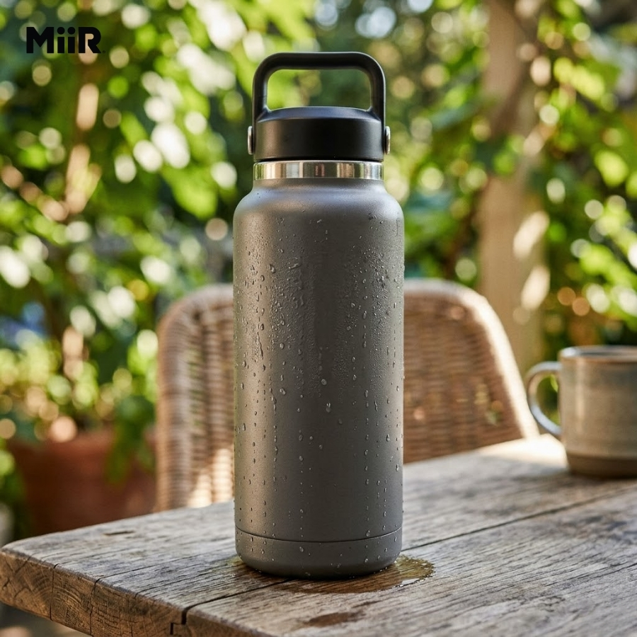 Hình ảnh bình giữ nhiệt bị đổ mồ hôi