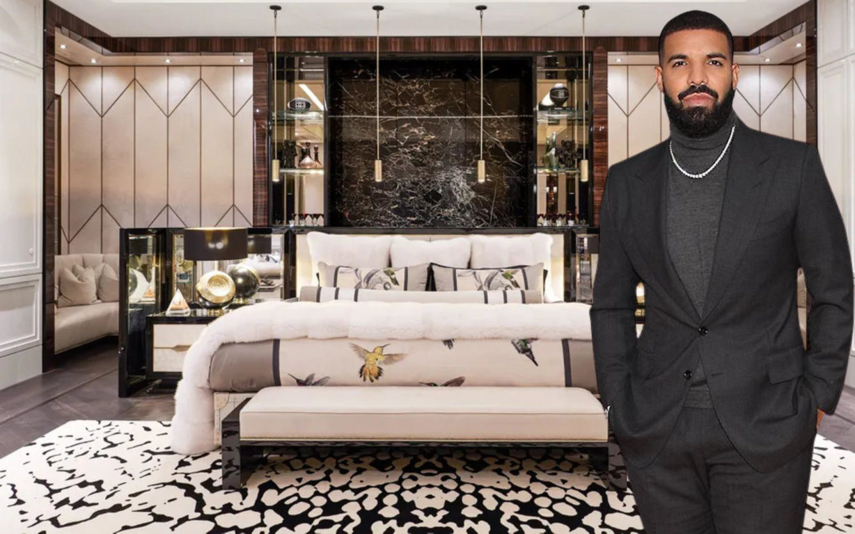 Nội thát sa hoa ở phòng ngủ của nam Rapper