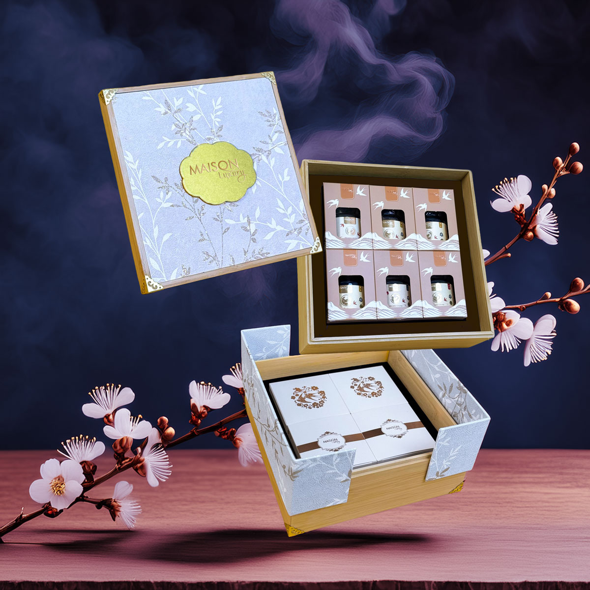 Hộp Quà Tết Maison Elites 3-Thiết kế 2 tầng cao cấp