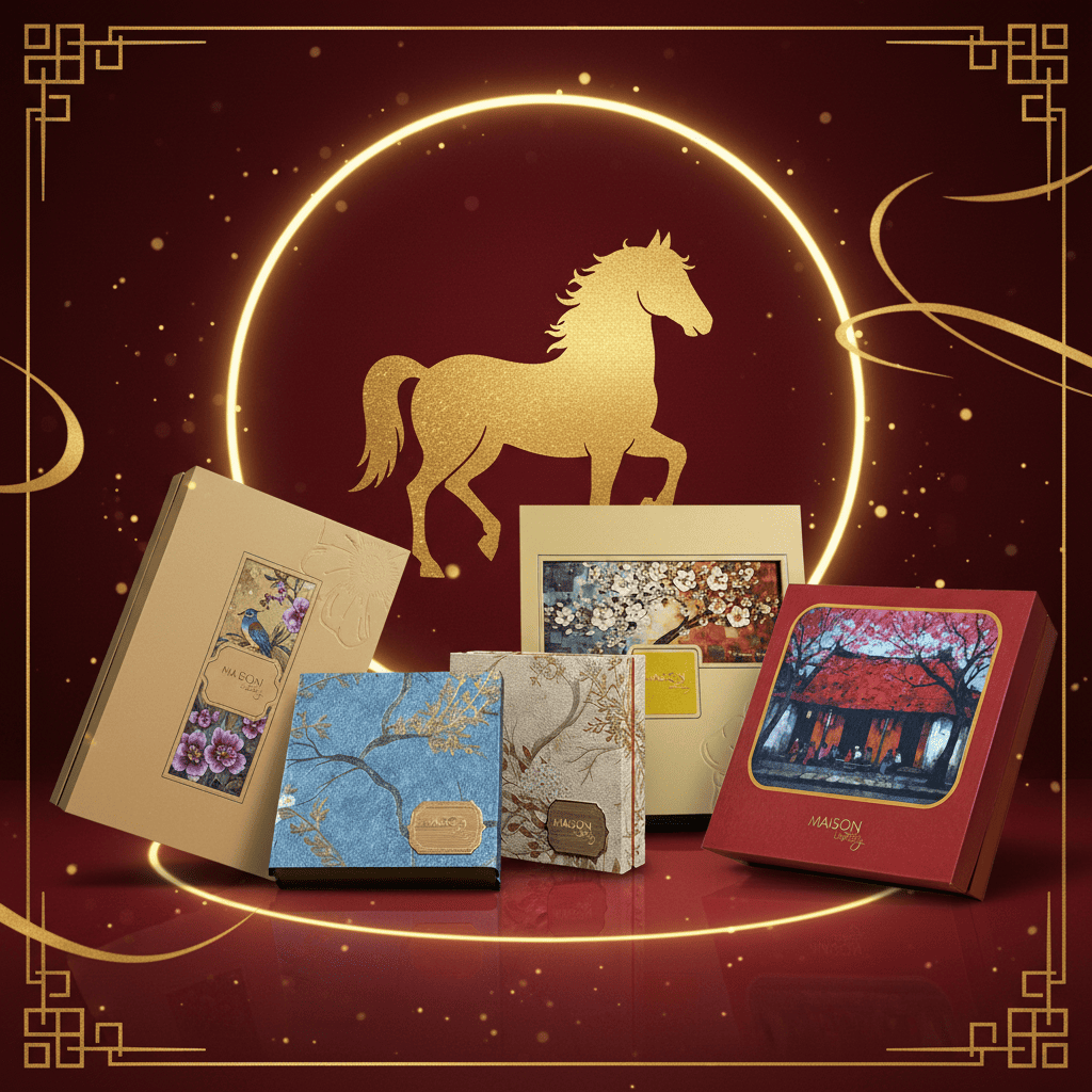 Vẻ đẹp tinh khôi: Hộp Quà Tết Cát Tường, Thanh Mai & Dạ Thảo