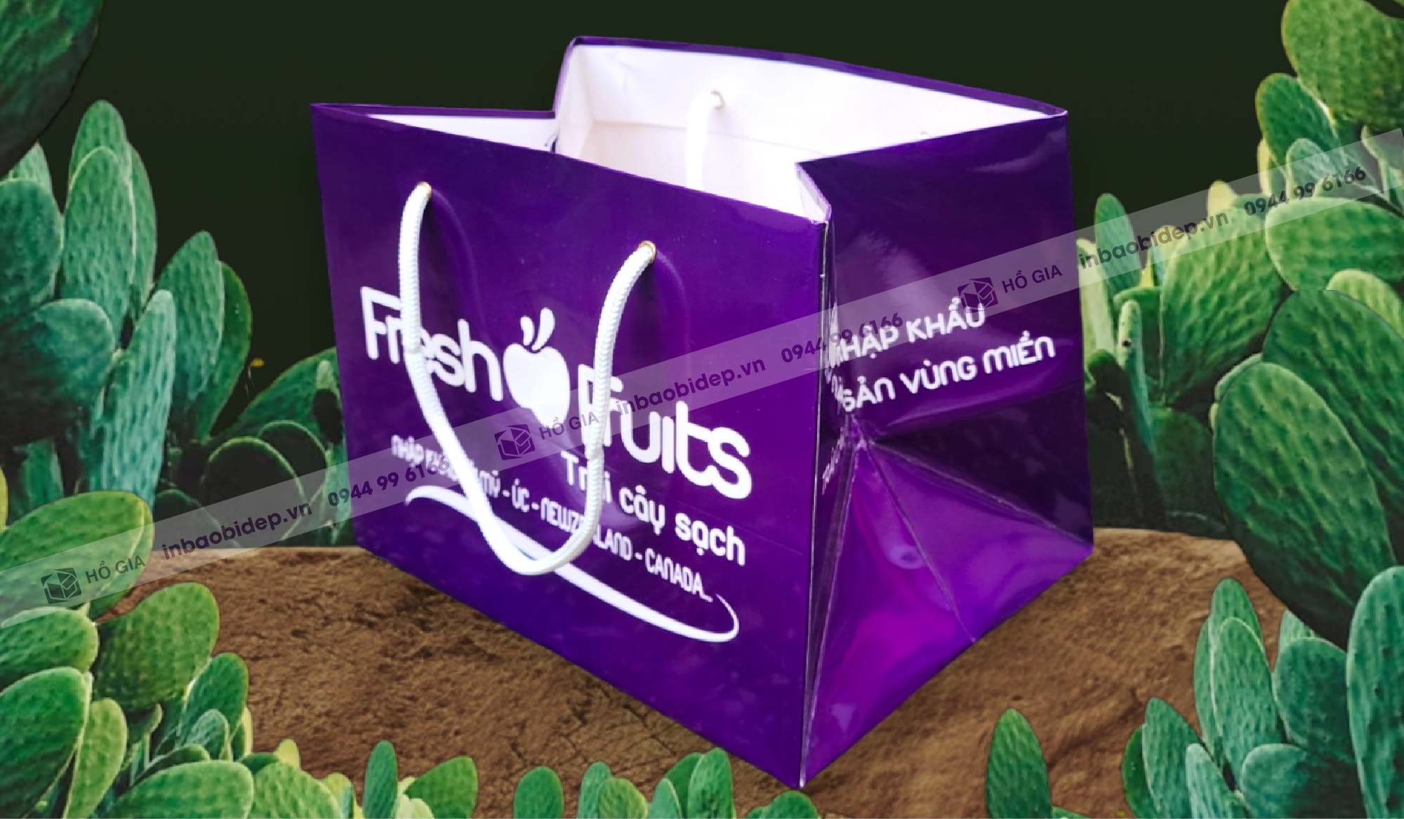 Túi giấy đựng hoa quả cỡ nhỏ bán sẵn bao bì thiên nhiên