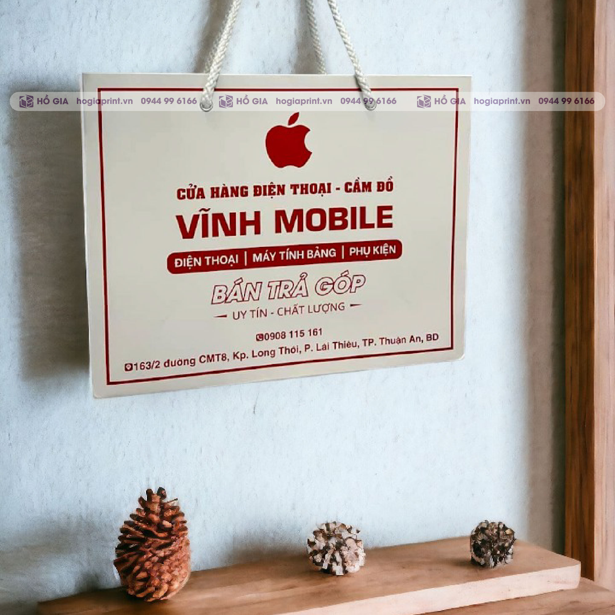 Túi giấy đựng điện thoại với giấy ivory