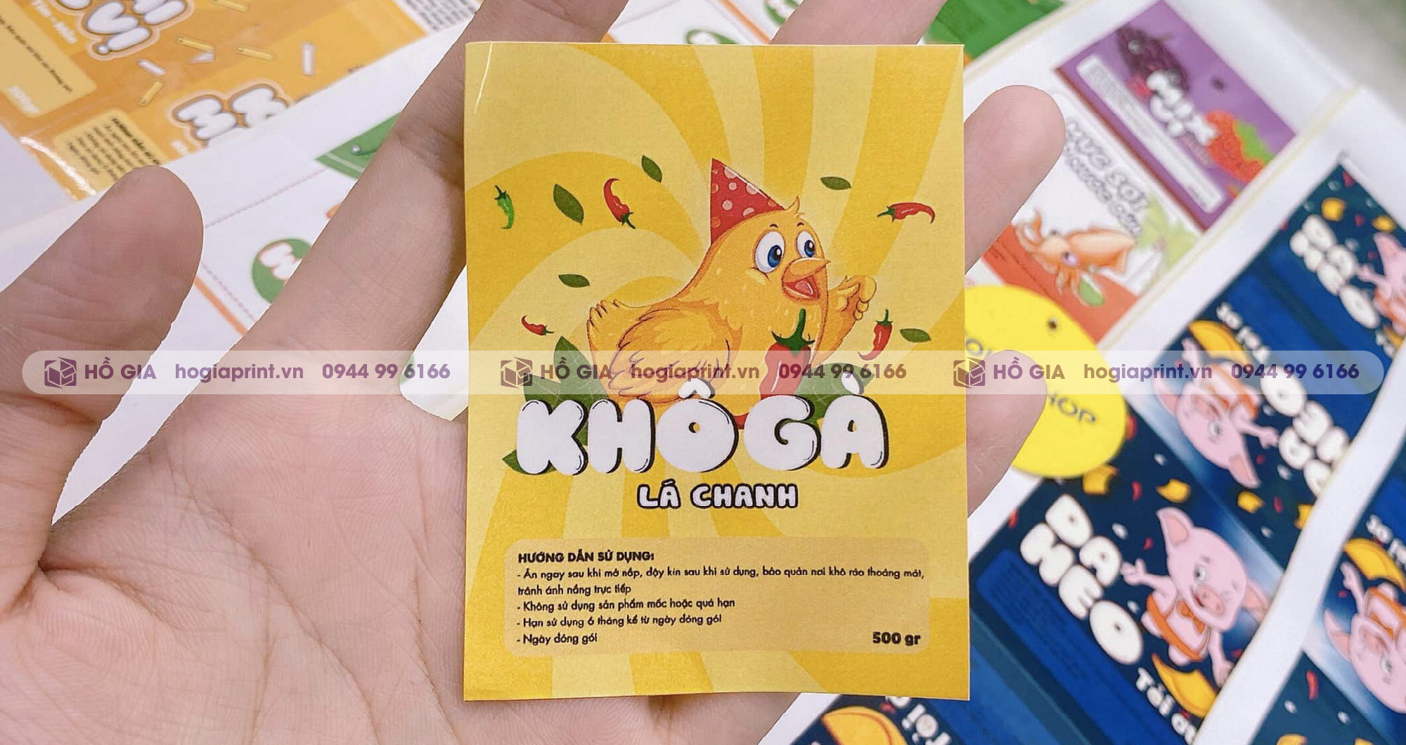 Công ty in tem nhãn quán ăn vặt