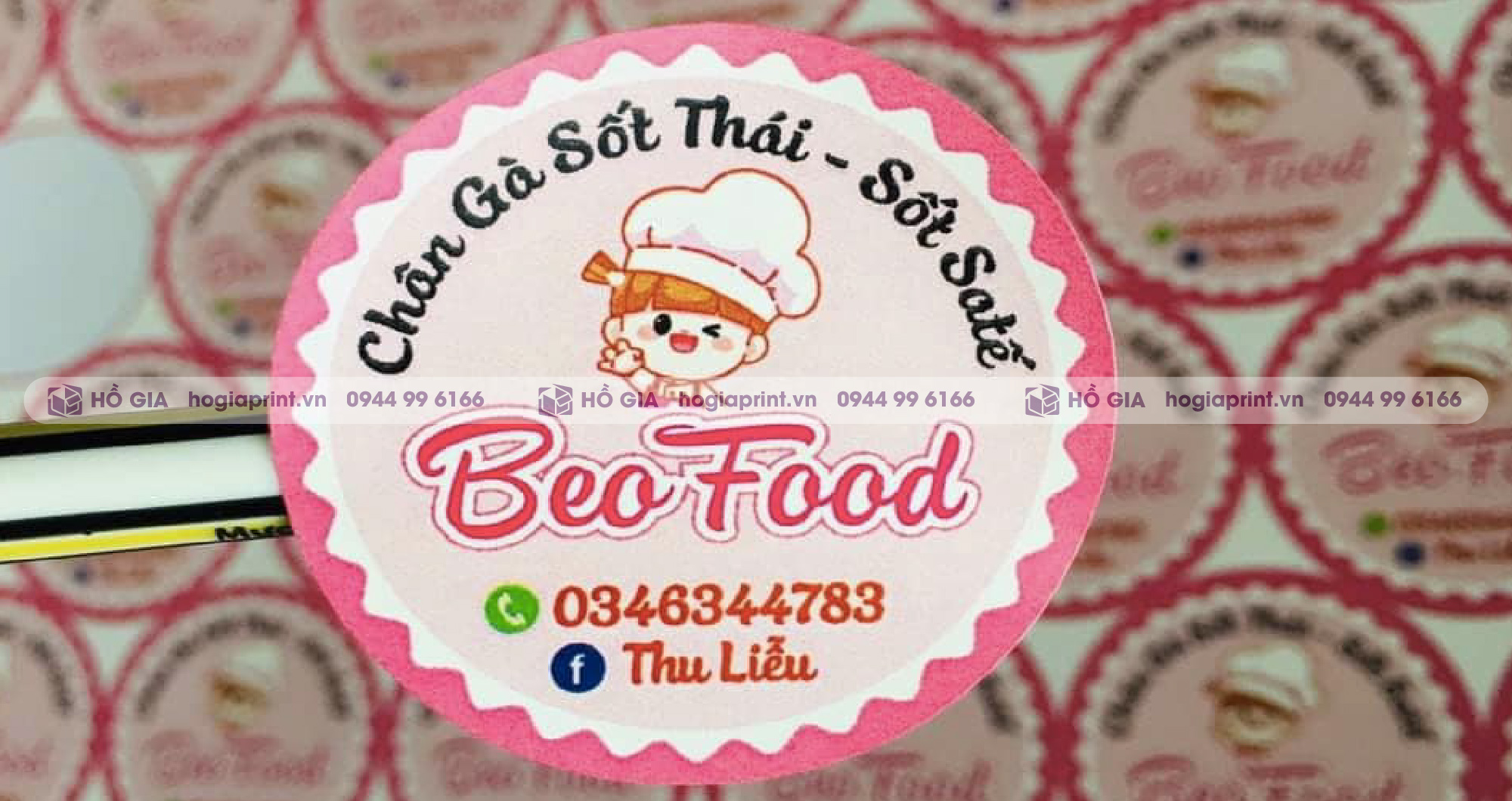 In tem nhãn decal quán ăn vặt