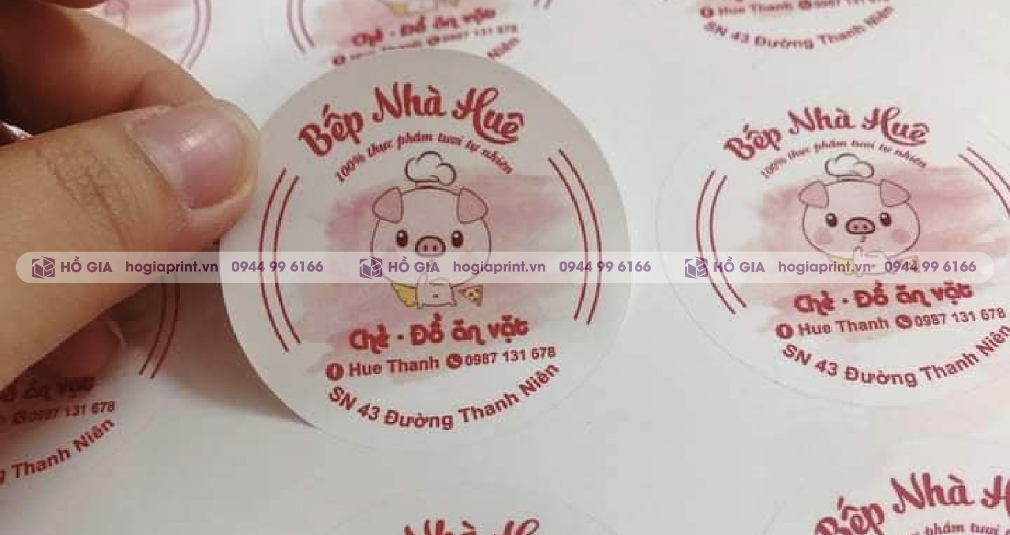 In tem nhãn online quán ăn vặt