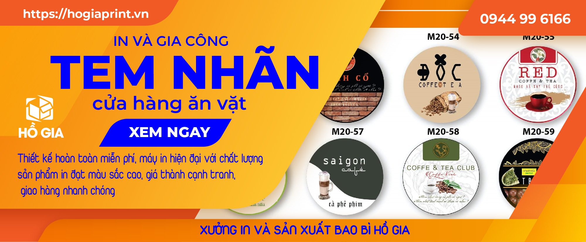 Tem nhãn quán ăn vặt chất lượng