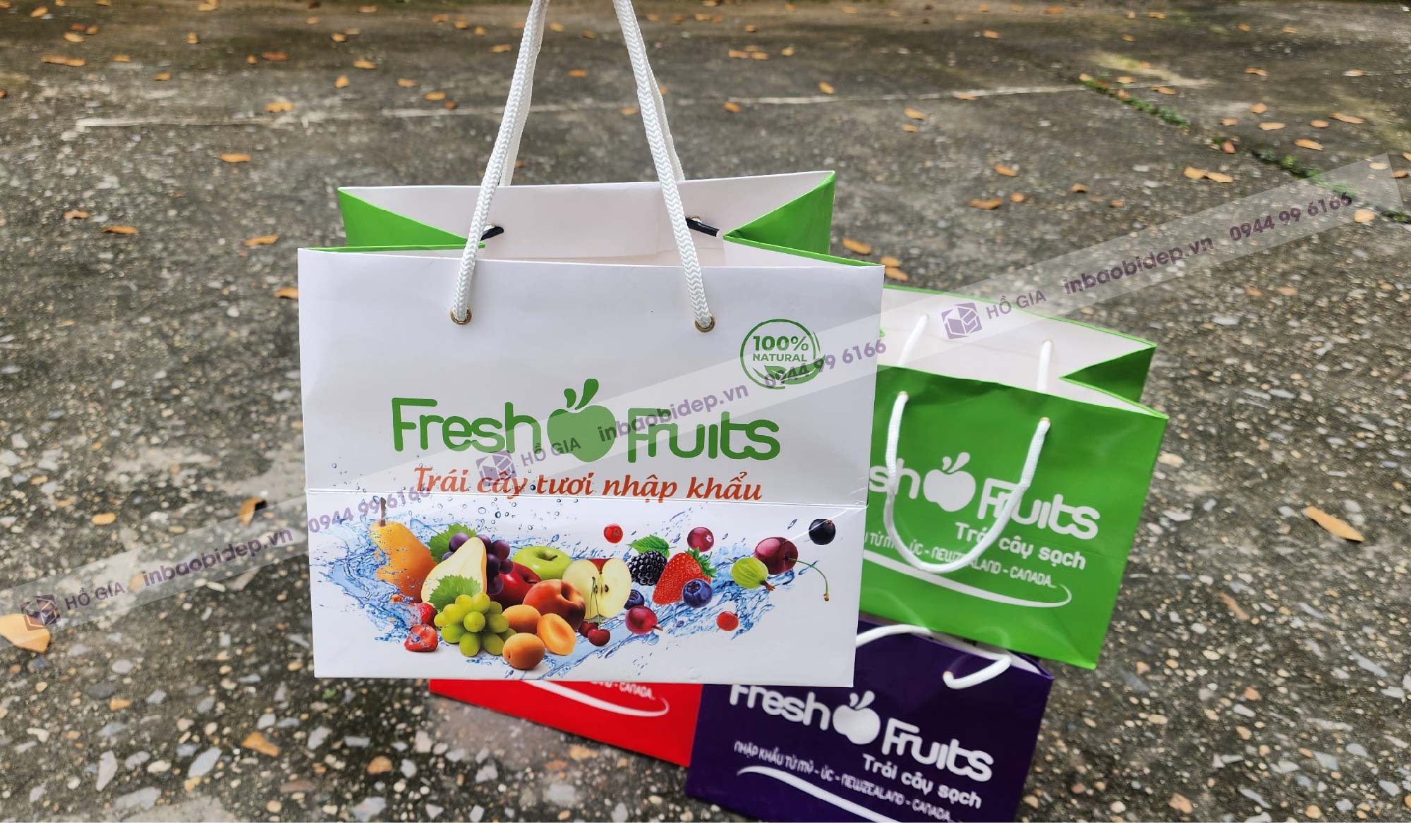 Túi giấy nhỏ đựng hoa quả bán sẵn giá rẻ