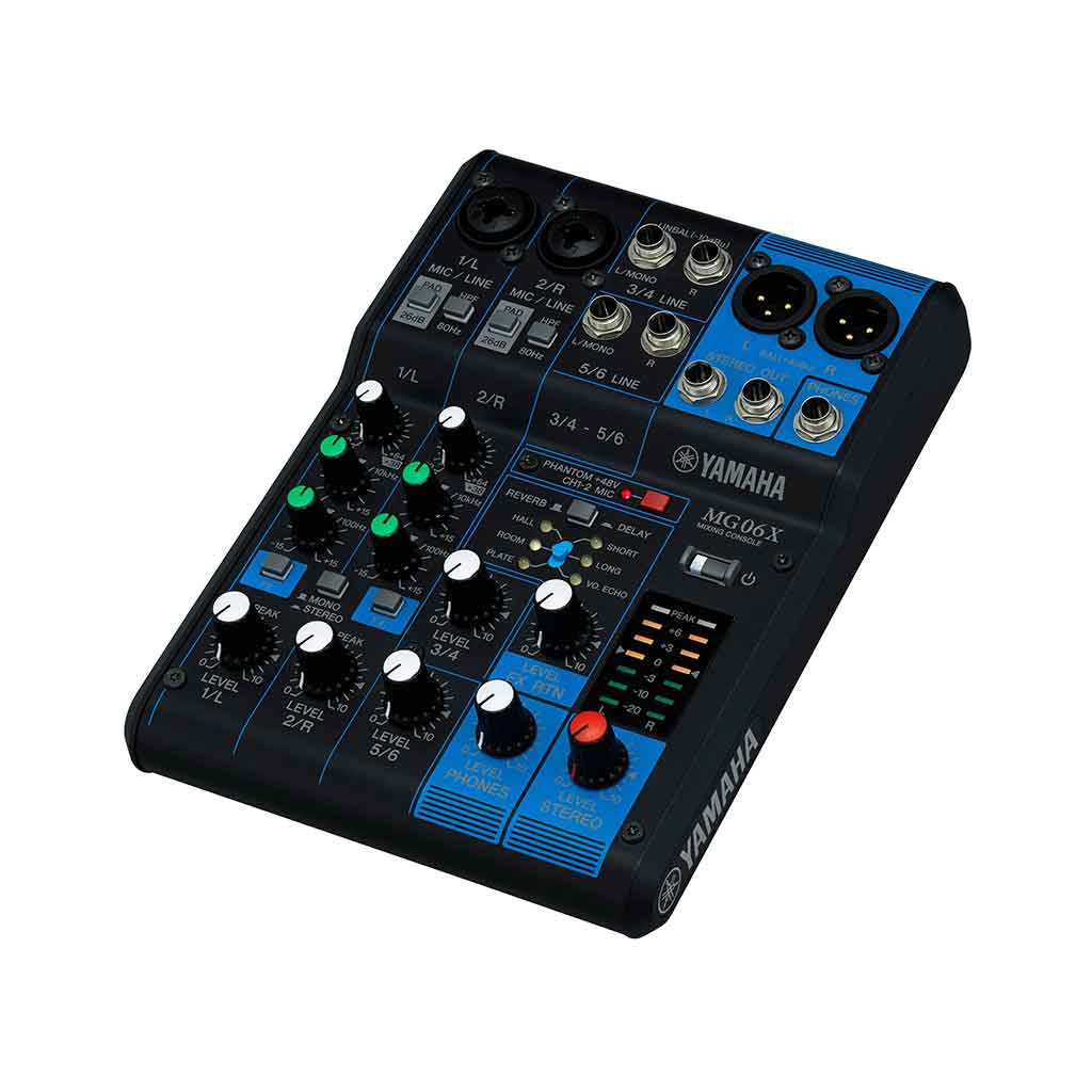 Bàn trộn âm thanh 6 kênh Yamaha MG06X | Chính hãng - Trả góp 0%