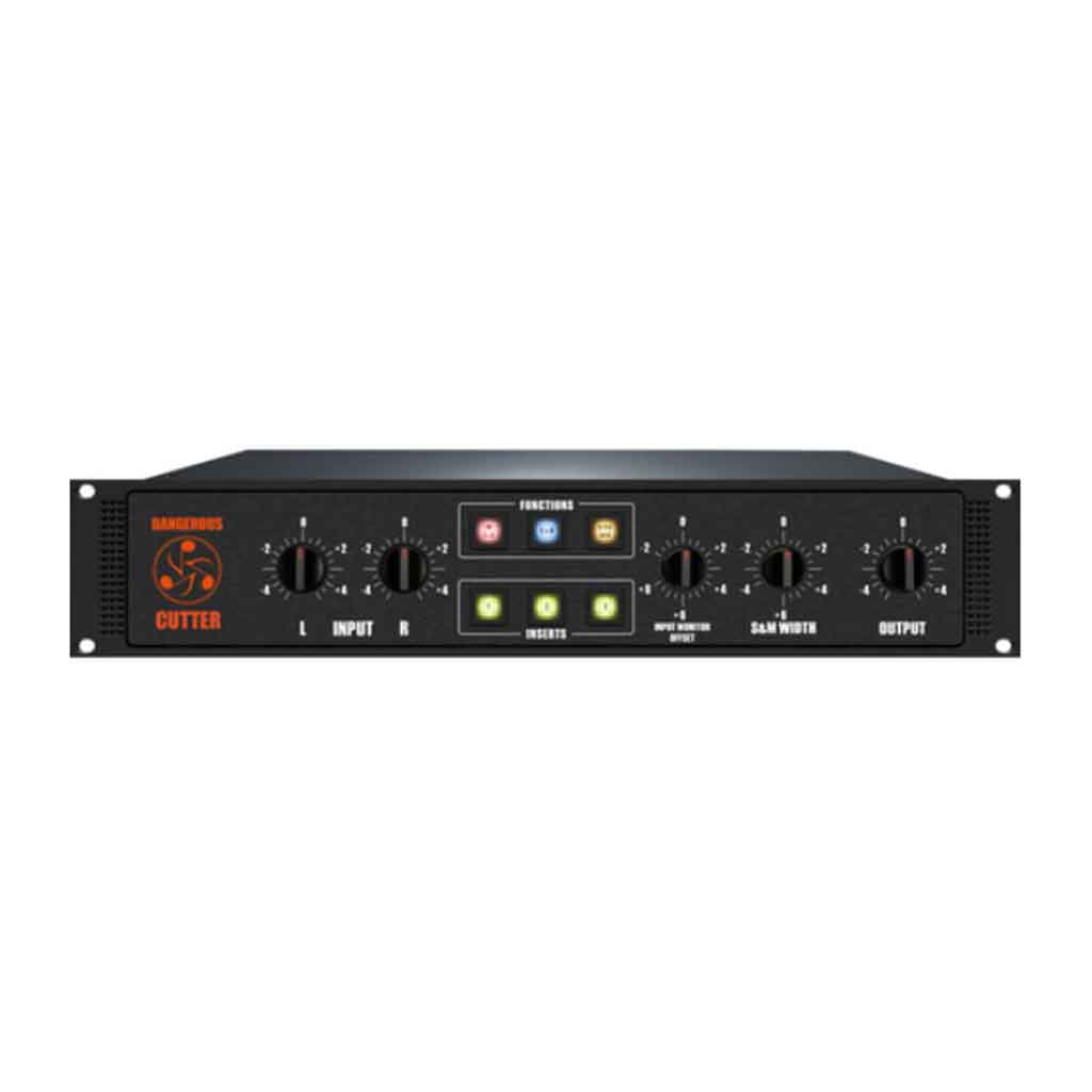 Dangerous Music CUTTER Vinyl Mastering Transfer Console hình đang được mô tả Dangerous Music CUTTER thiết bị hỗ trợ kiểm soát tín hiệu mastering, đặc biệt mạnh mẽ trong xử lý stereo width và kiểm soát insert analog