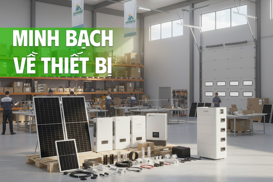 Dấu hiệu 1 minh bạch về thiết bị lắp đặt điện mặt trời