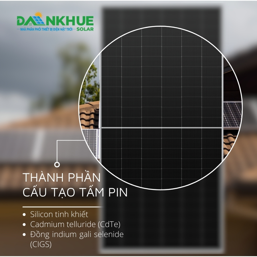 Thành phần cấu tạo của tấm pin năng lượng mặt trời