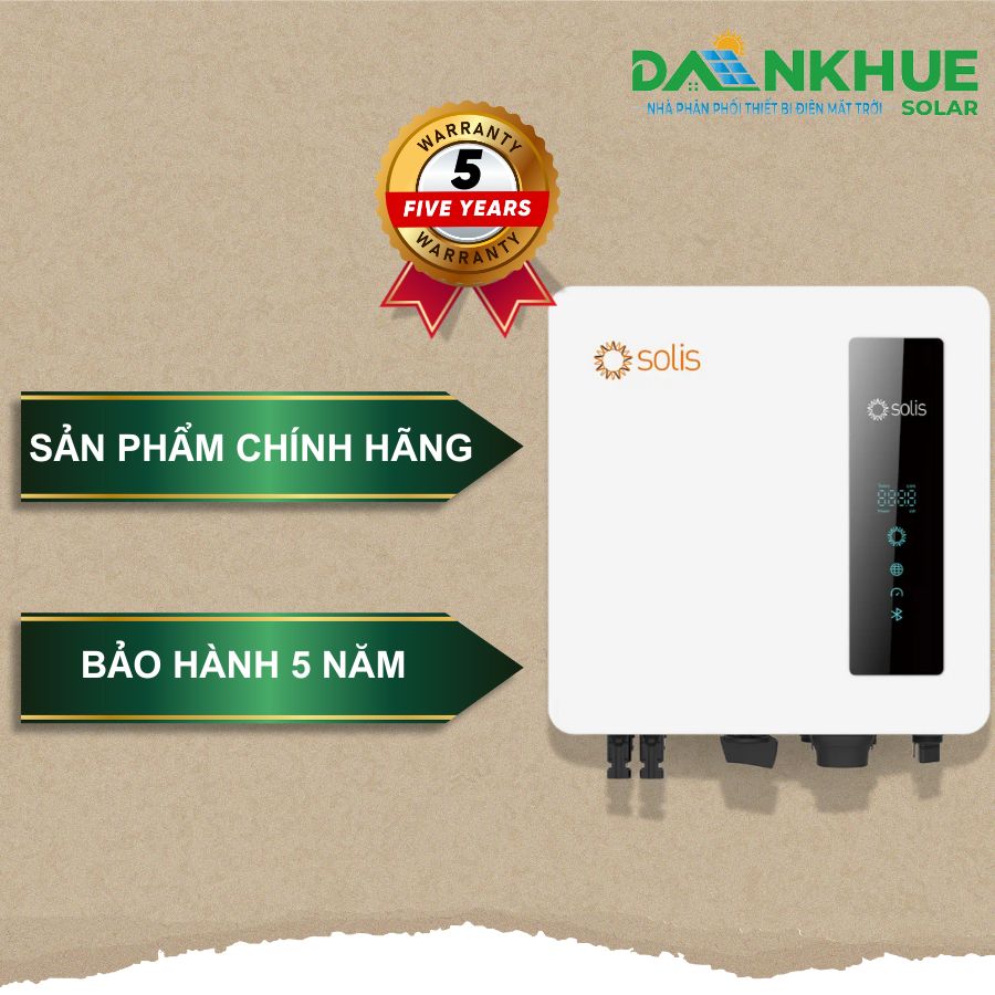 Bảo hành 5 năm biến tần hòa lưới Solis