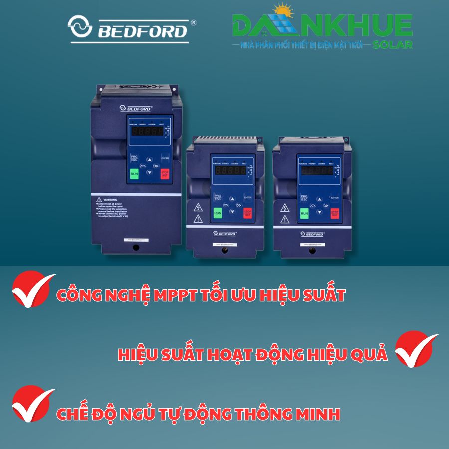 Bedford trang bị công nghệ MPPT tối ưu hiệu suất và chế độ ngủ thông minh