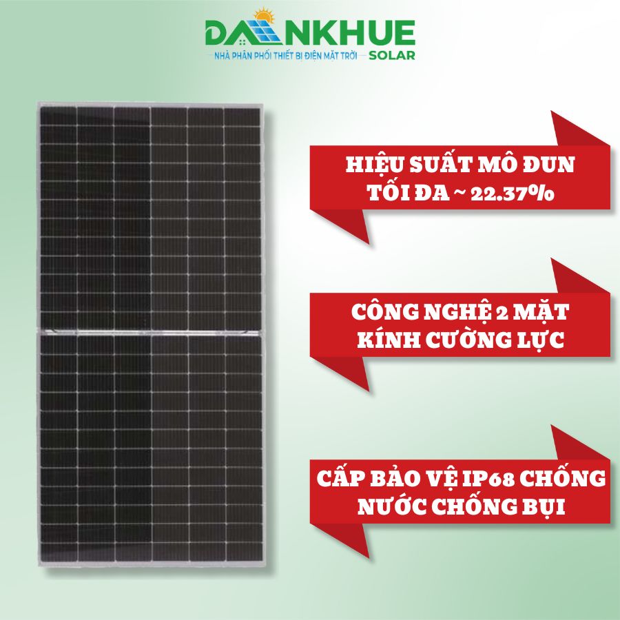 Hiệu suất mô-đun tối đa lên đến 22.37% của tấm pin 2 mặt kính Jinko Tiger Pro