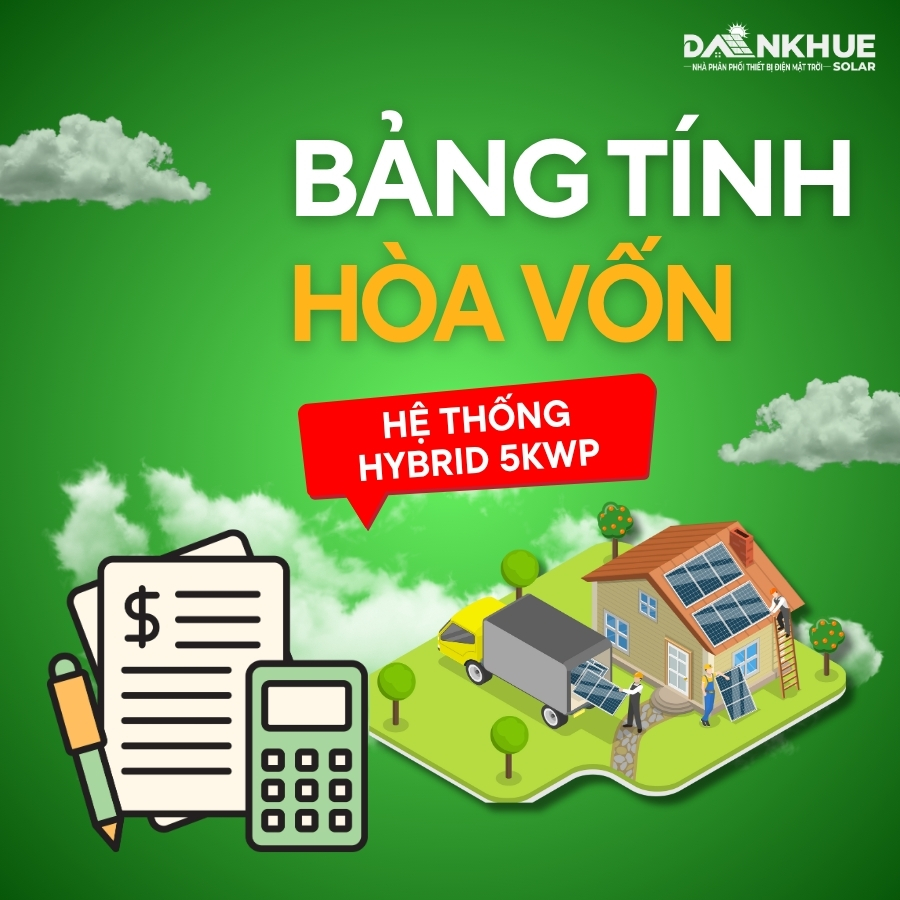 Bảng tính hoàn vốn hệ thống hybrid 5kwp