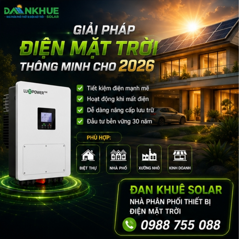Giải pháp điện mặt trời thông minh cùng biến tần SNA Pro 6.5kW