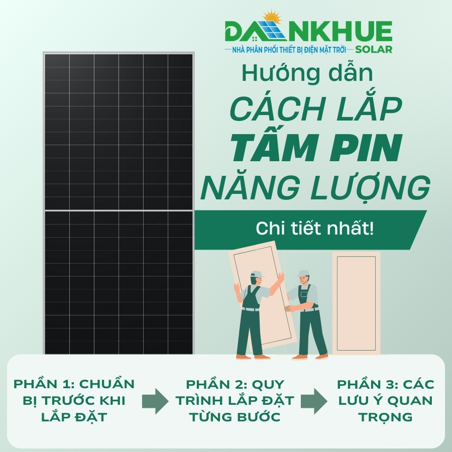 Hướng dẫn lắp tấm pin năng lượng mặt trời chi tiết