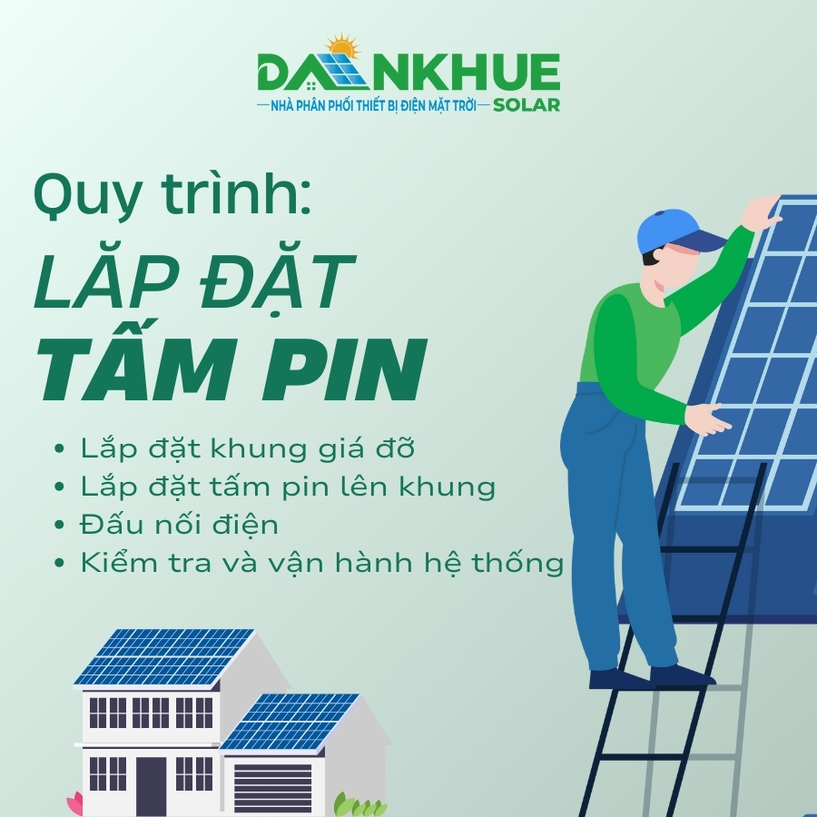 Quy trình lắp đặt tấm pin năng lượng mặt trời
