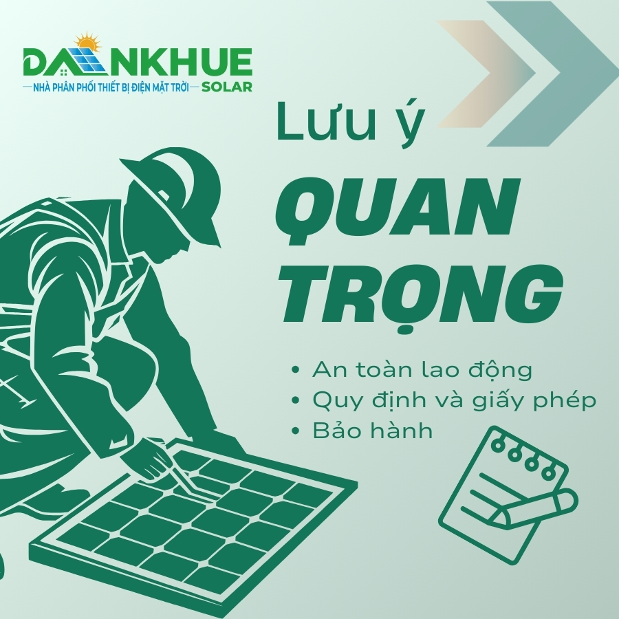 Các lưu ý quan trọng trong lắp đặt tấm pin