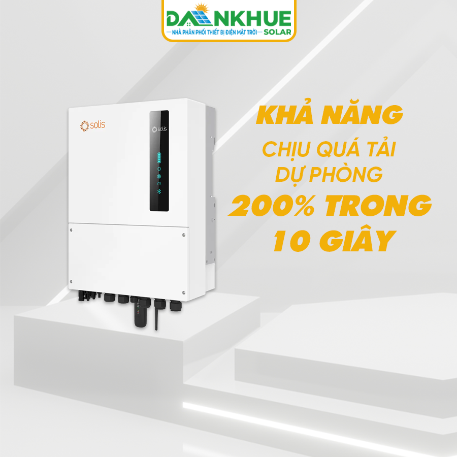 Biến tần hybrid solis pro 5kw chịu quá tải dự phòng 200% trong 10 giây