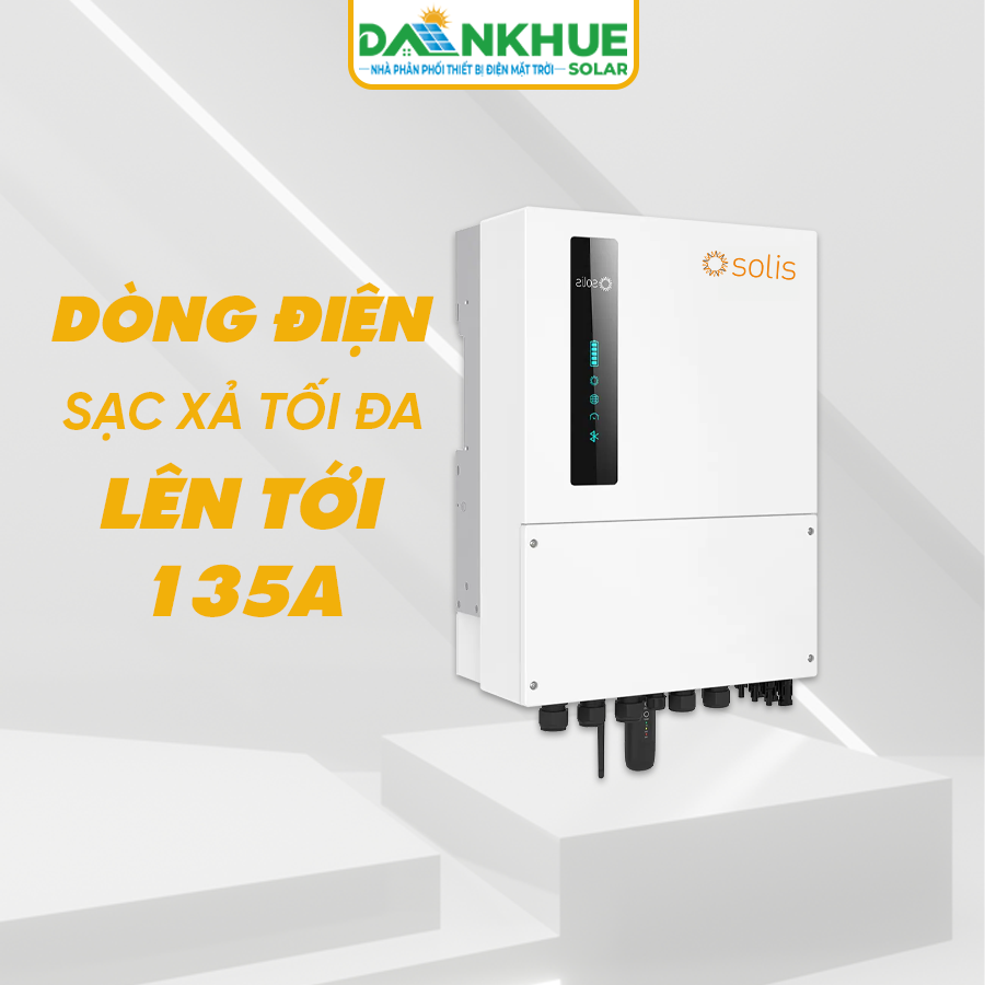 inverter hybrid solis pro 5kw có dòng sạc xả tối đa 135A