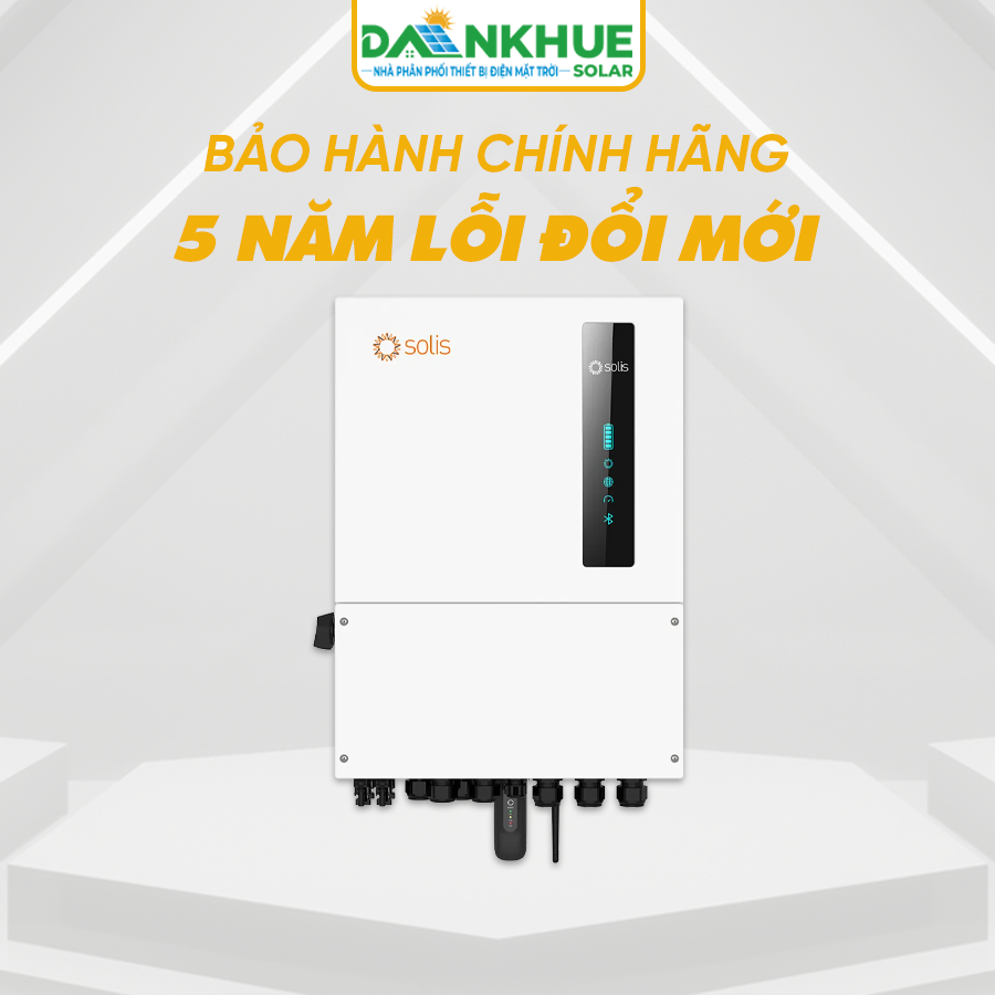 Biền tần điện mặt trời hybrid 5kw solis bảo hành 5 năm lỗi đổi mới