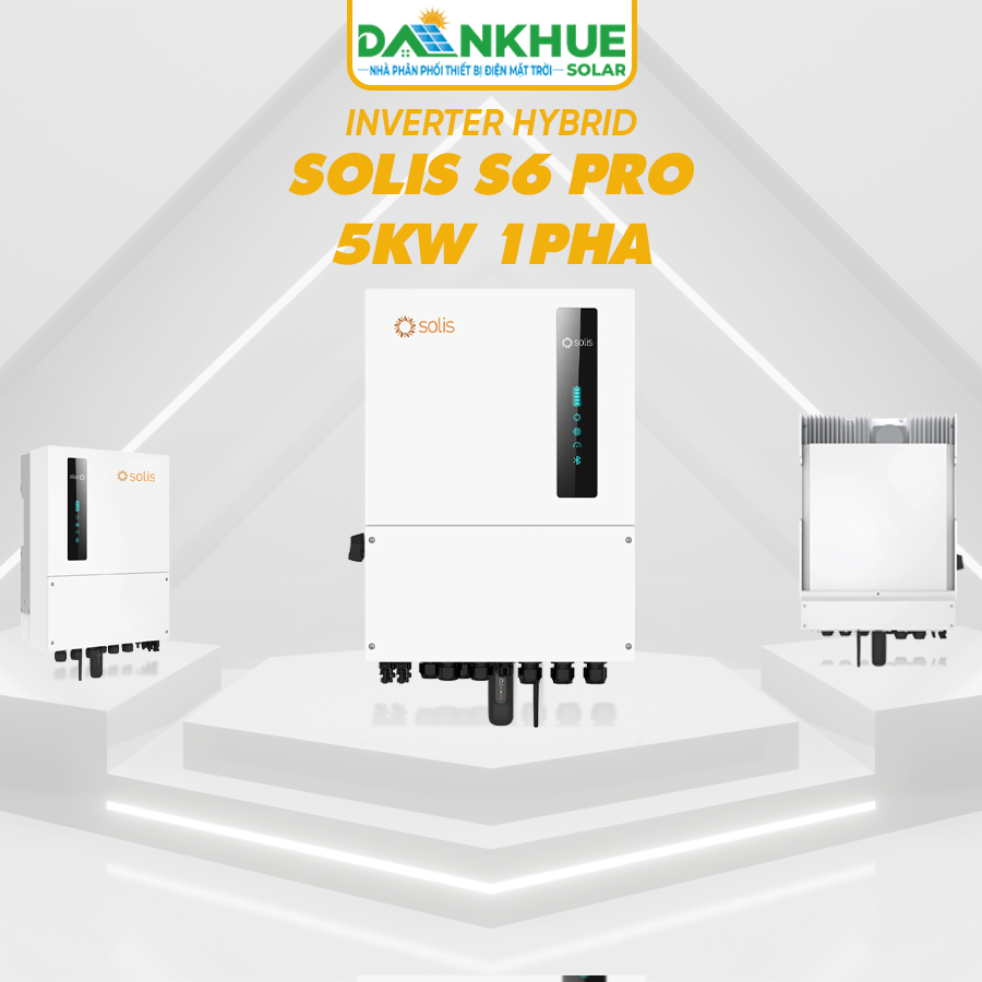 Inverter hybrid solis 5kw pro hỗ trợ điện 1 pha