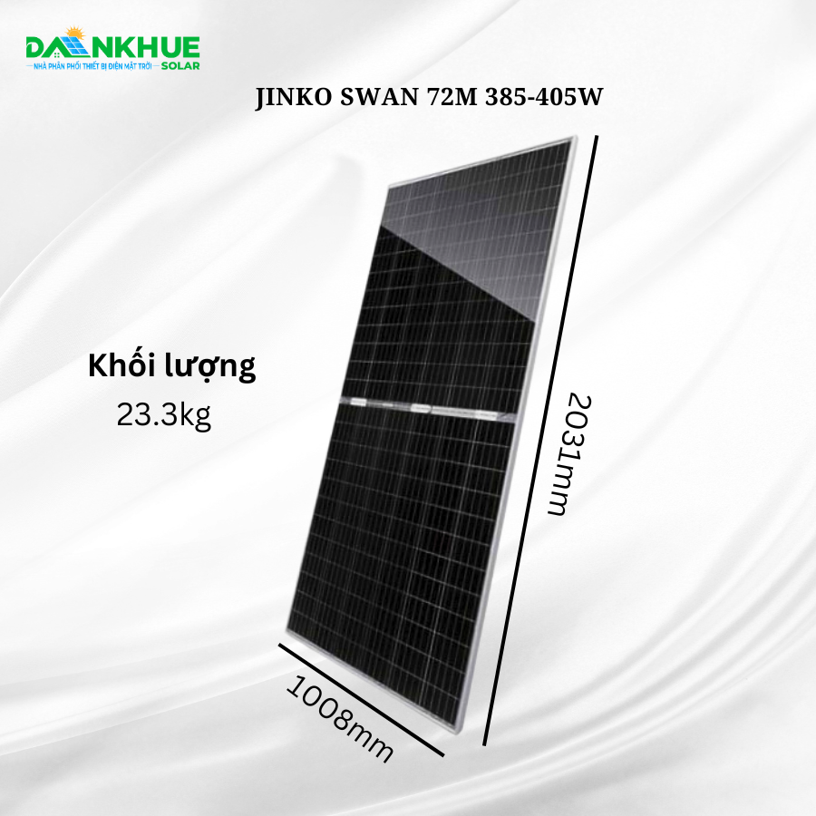 kích thước và cân nặng Jinko Swan Bifacial HC 72M 385-405W