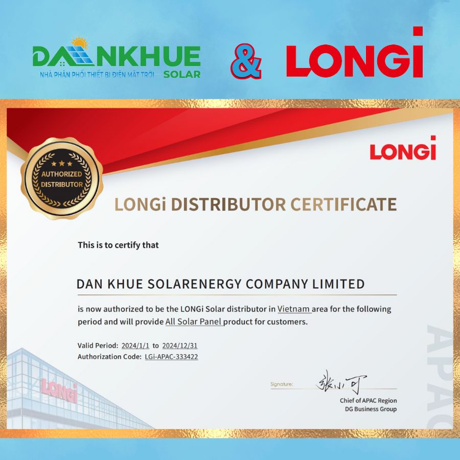 Đan Khuê Solar trở thành nhà phân phối chính hãng của LONGi