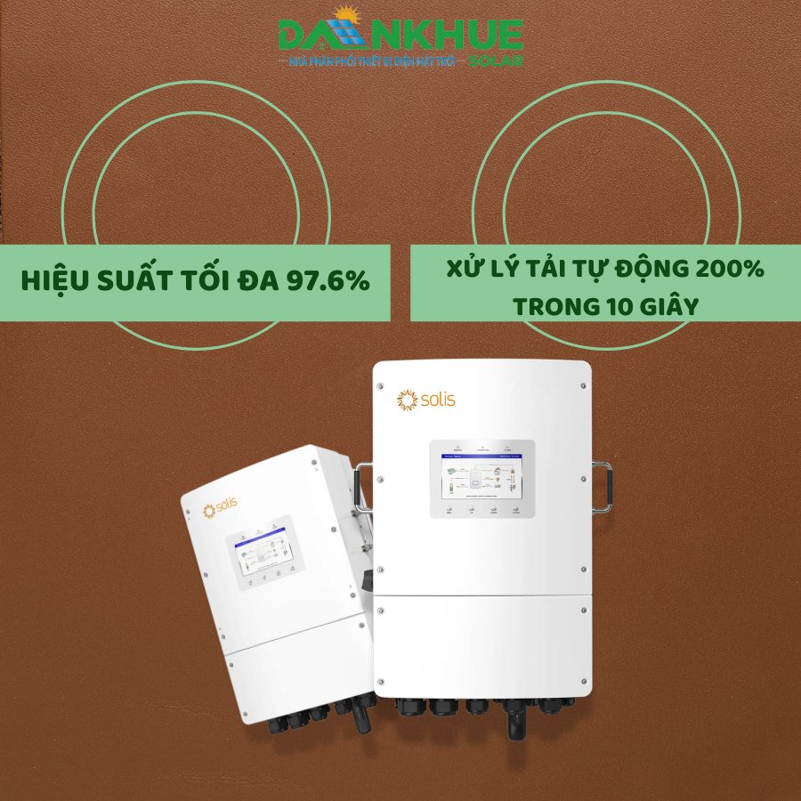 Hiệu suất tối đa cao 97.6% của inverter hybrid Solis