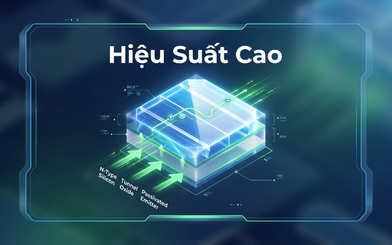 Cấu trúc tế bào quang điện N-Type hiệu suất cao - Công nghệ pin mặt trời 2026