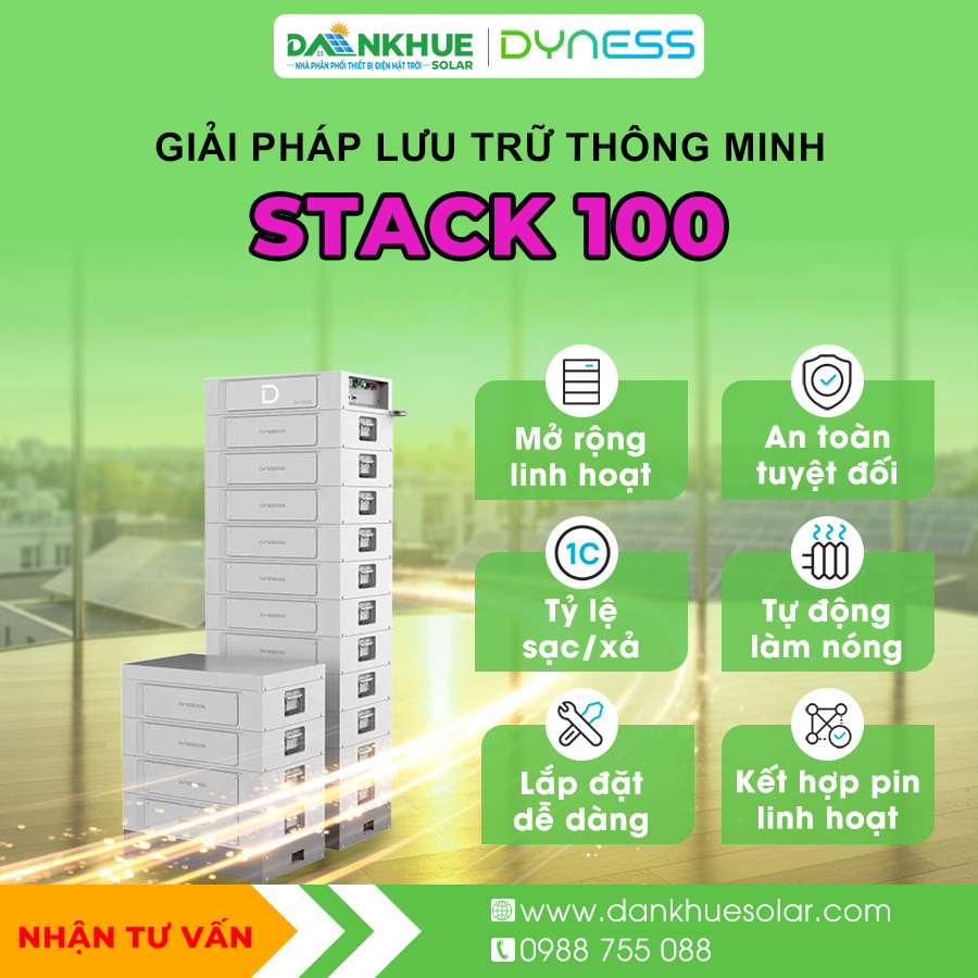 Tính năng vượt trội Pin lưu trữ Dyness Stack100 áp cao