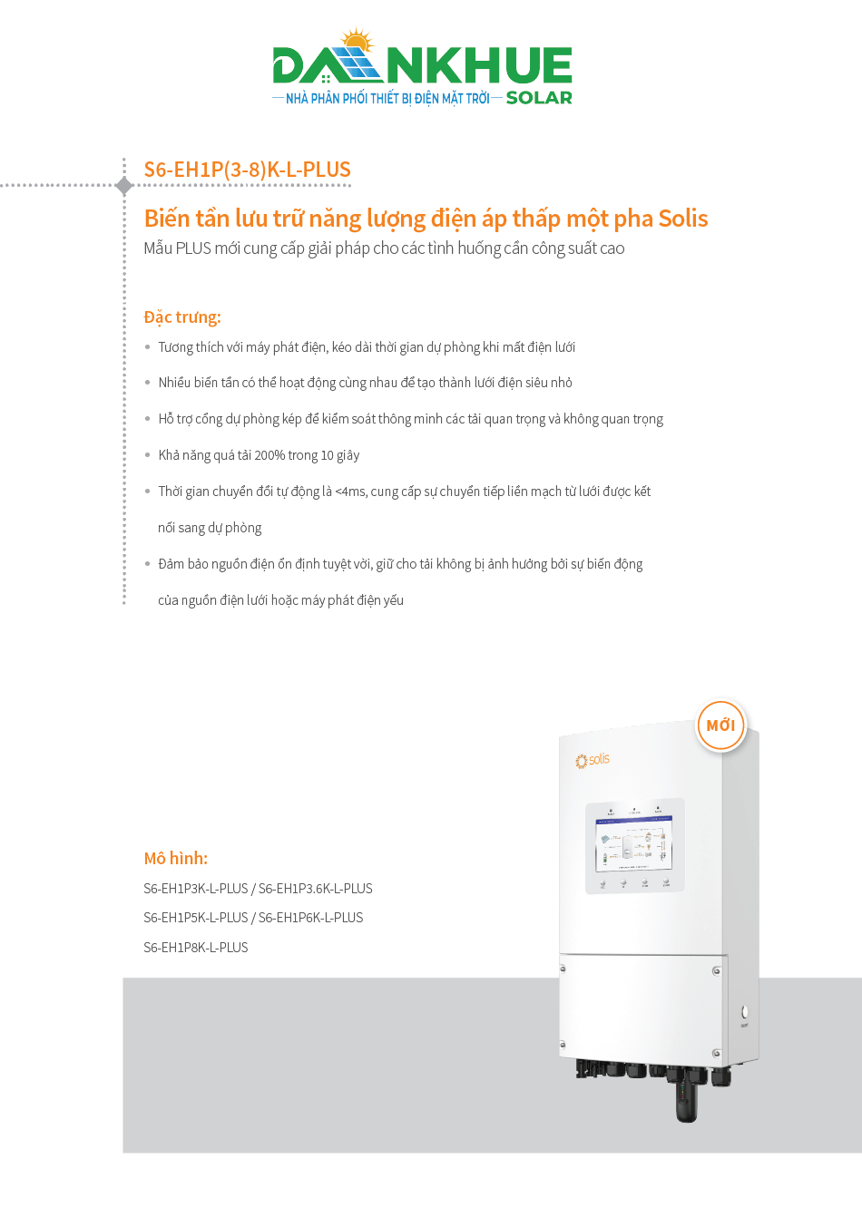 các công nghệ trên biến tần solis 6kw plus