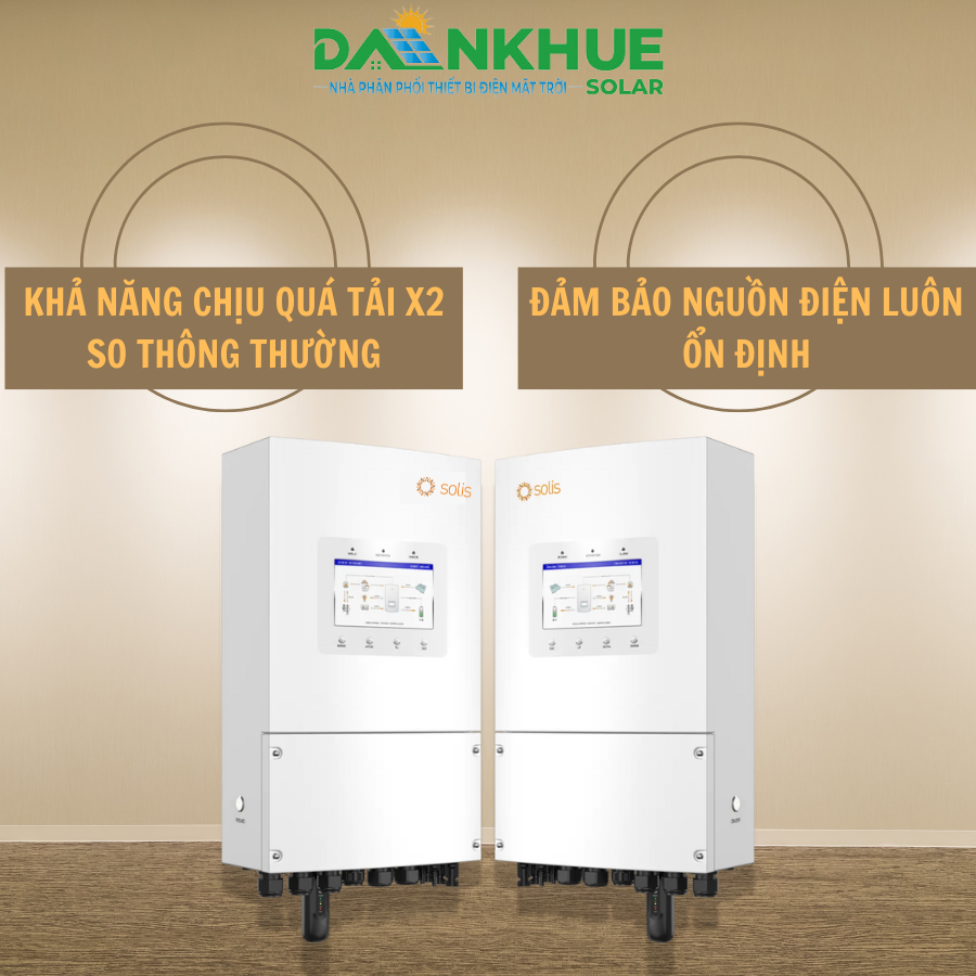 tính năng chịu tải gấp đôi của biến tần solis 1 pha
