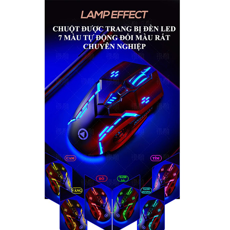 Ưu Điểm Chuột Gaming Không Dây 7 Màu LED RGB 3200DPI A9