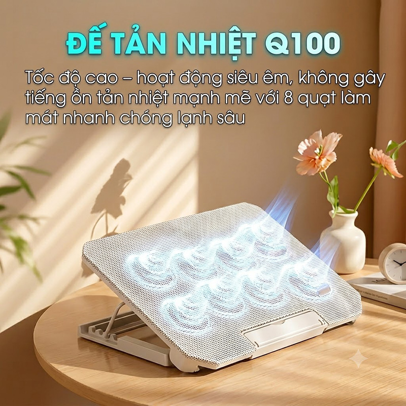 Tại Sao Bạn Nên Mua Đế Tản Nhiệt Laptop Gaming Cao Cấp Có Quạt Làm Mát Điều Chỉnh Độ Cao Tùy Ý Q100 Pro Tại Khosivn?