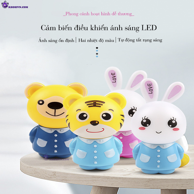 Ưu Điểm Của Đèn Ngủ Hình Thú Cute Gắn Tường Đèn Cảm Biến Ánh Sáng