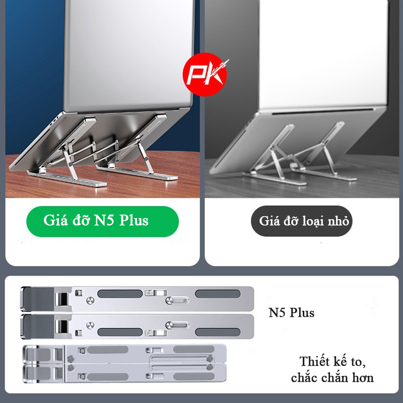 Đặc Điểm Nổi Bật Của Giá Đỡ Laptop, Giá Kê Laptop Máy Tính Gấp Gọn - N5 Plus