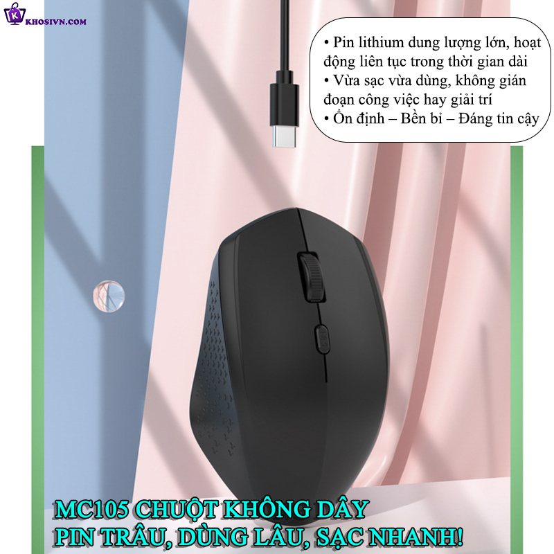 Lý Do Nên Chọn Chuột Gaming Không Dây Bluetooth 2.4G Nút Bấm Silent Công Thái Học MC105