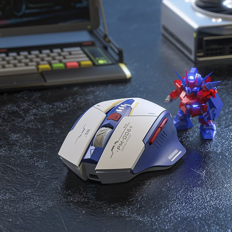 Địa Chỉ Mua Sỉ Chuột Gaming INPHIC Không Dây Kết Nối USB 2.4G Có LED Hiển Thị Pin 2400 DPI Chuyên Game - Inphic F9 GunDam Tại TPHCM - Khosivn.com