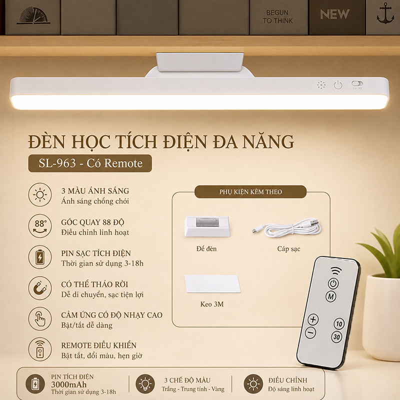 Thông Số Kỹ Thuật Của Đèn Học SL-963