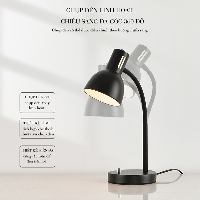 Ưu Điểm Của Đèn Học Cắm Điện Để Bàn Đế Hợp Kim D1007