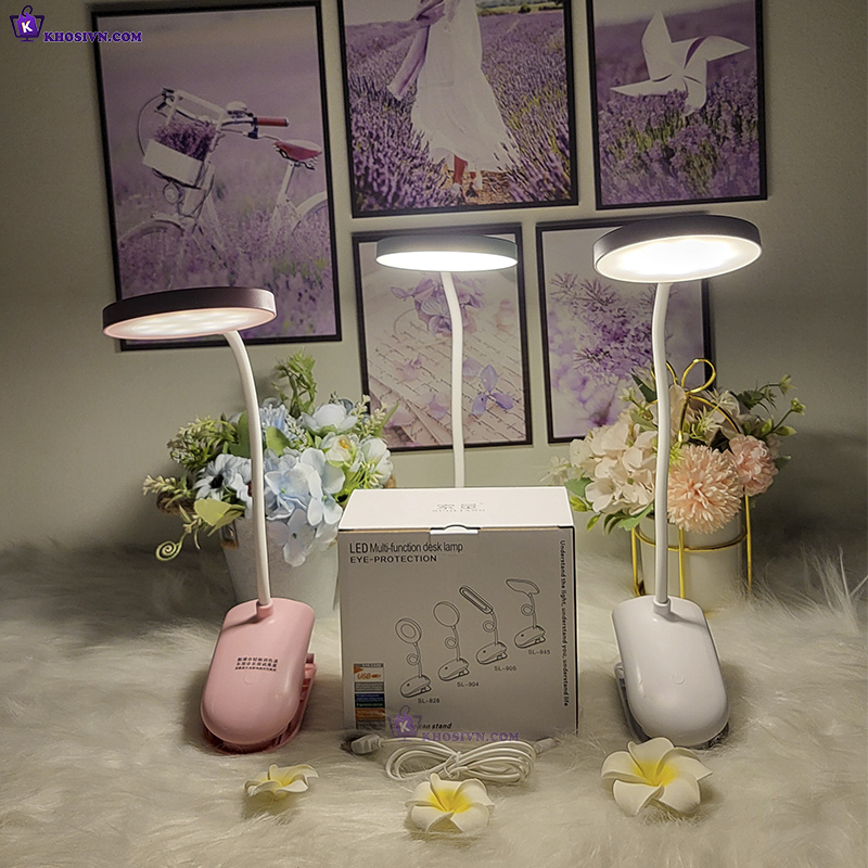 Địa Chỉ Mua Sỉ Đèn Học Tích Điện Kẹp Bàn Để Bàn Đọc Sách Decor Bàn Học Bàn Làm Việc 3 Màu Ánh Sáng SL-904 Tại TPHCM - Khosivn.com