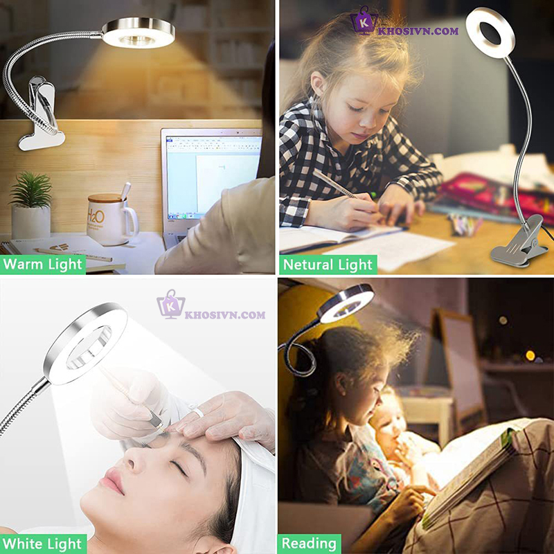 Tại Sao Bạn Nên Mua Đèn Học Cắm Điện Kẹp Bàn Siêu Sáng 3 Màu Ánh Sáng SG-118 Tại Khosivn?