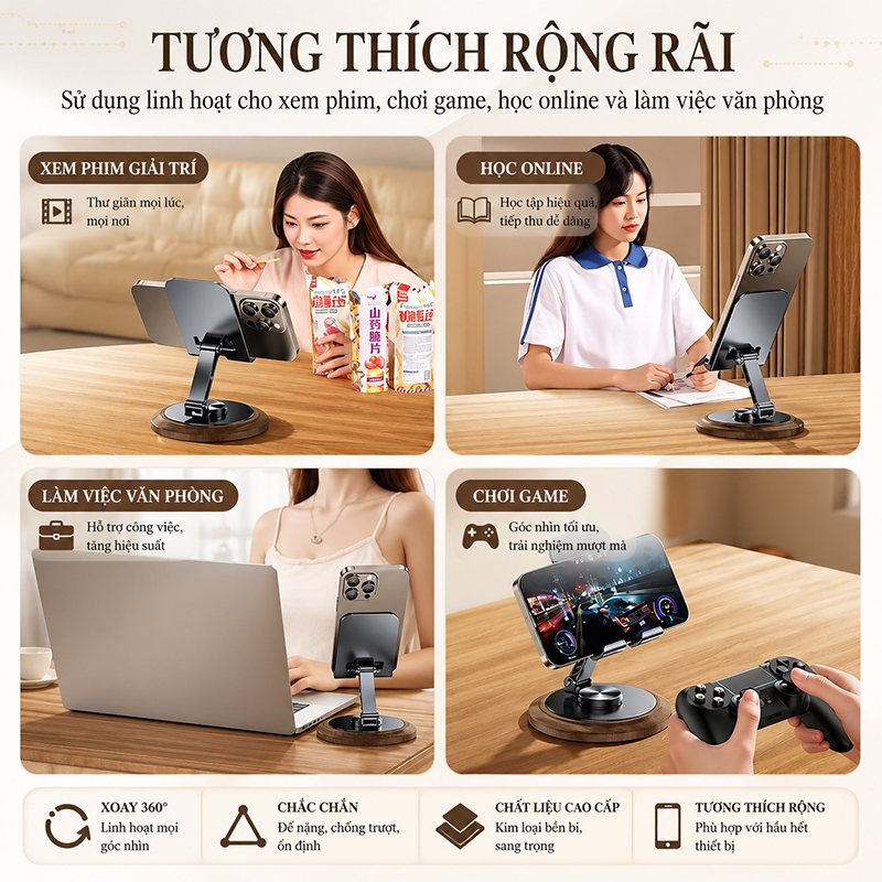 Ưu Điểm Nổi Bật Của Giá Đỡ Điện Thoại Xoay 360 Độ