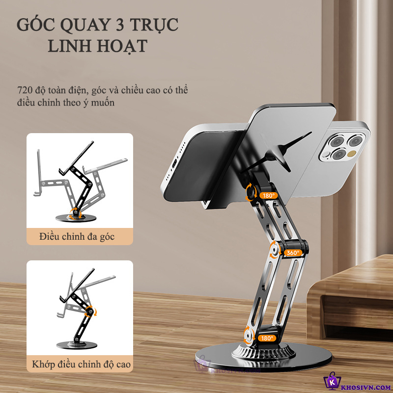 Đặc Điểm Nổi Bật Của Giá Đỡ Điện Thoại Xoay 360 Độ Gấp Gọn No284